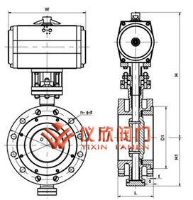 D643H氣動多層次硬密封法蘭蝶閥