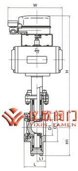 氣動V調節球閥