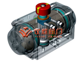 AT氣動執行器單作用原理圖