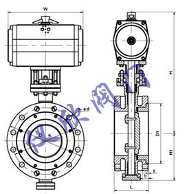 D643H氣動多層次硬密封法蘭蝶閥