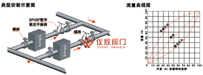 SP45、SP15數(shù)字鎖定平衡閥安裝示意圖